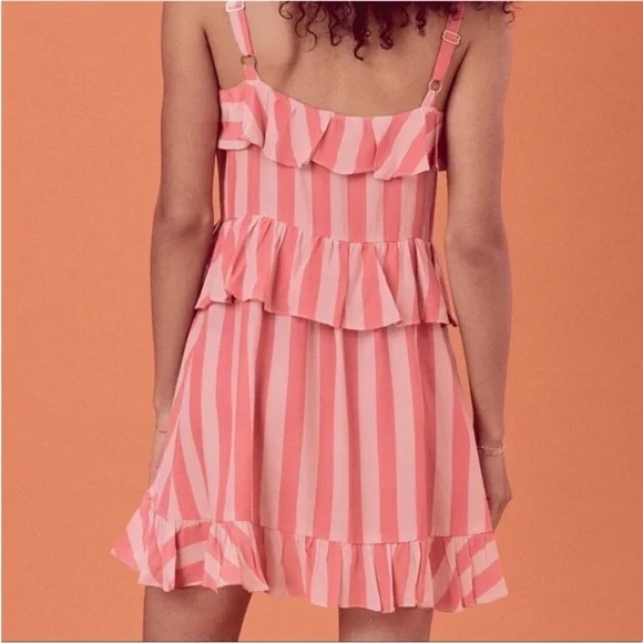For Love and Lemons Tahiti Dress pink stripe - Picture 2 of 6